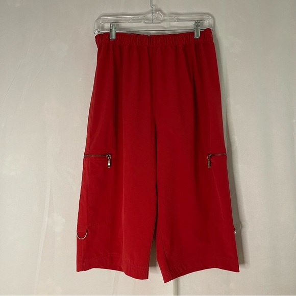 Zenergy by Chico's Lightweight Cropped/Capri Pants Sz 2 Large Red - Picture 1 of 9